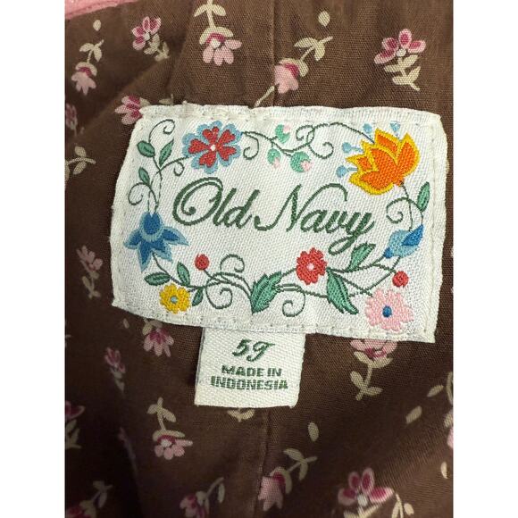 VTG Old Navy Girls SZ 5T Coat Pink Dress Church Long Easter Button Jacket - Picture 3 of 5